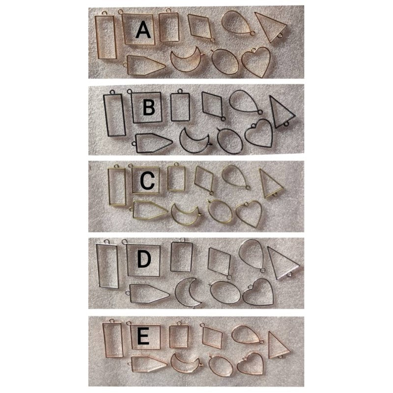 Bezel Pendants - 10pcs Set