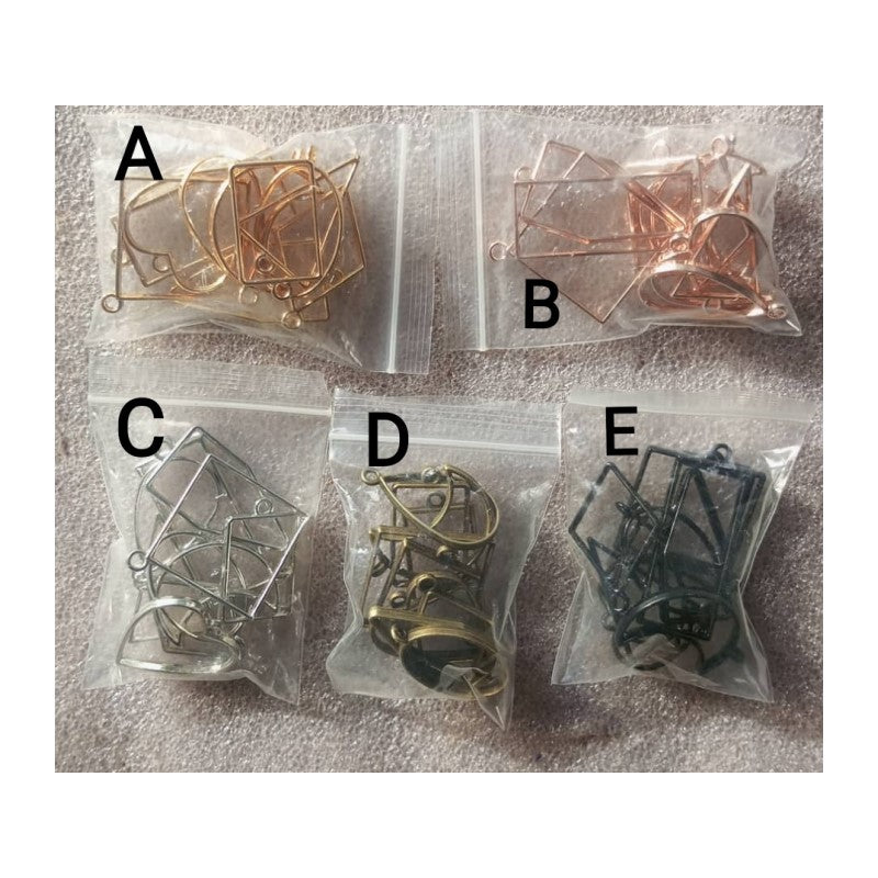 Bezel Pendants - 10pcs Set
