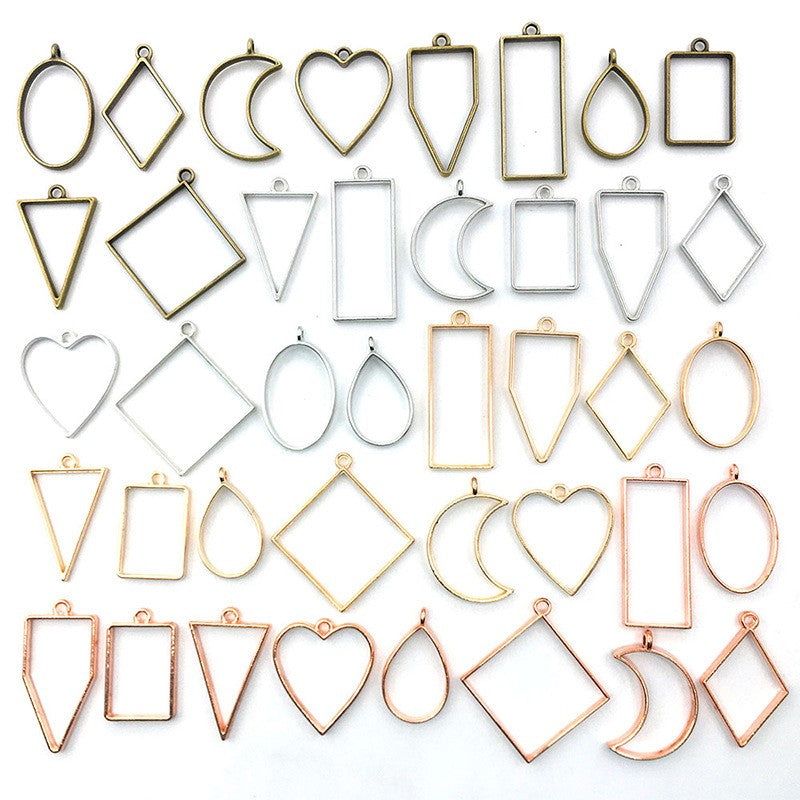 Bezel Pendants - 10pcs Set