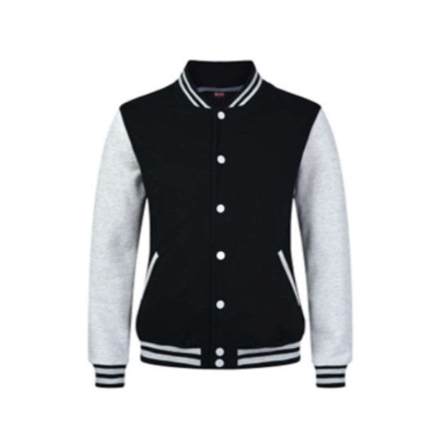 Men’s Varsity Baseball Jacket - Black And White