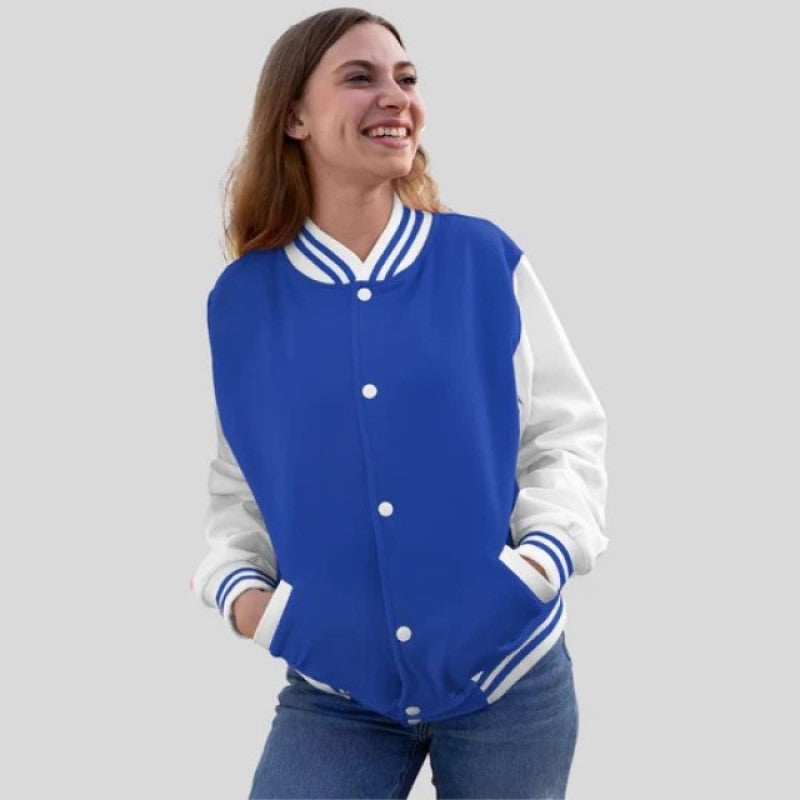 Men’s Varsity Baseball Jacket - Blue And White